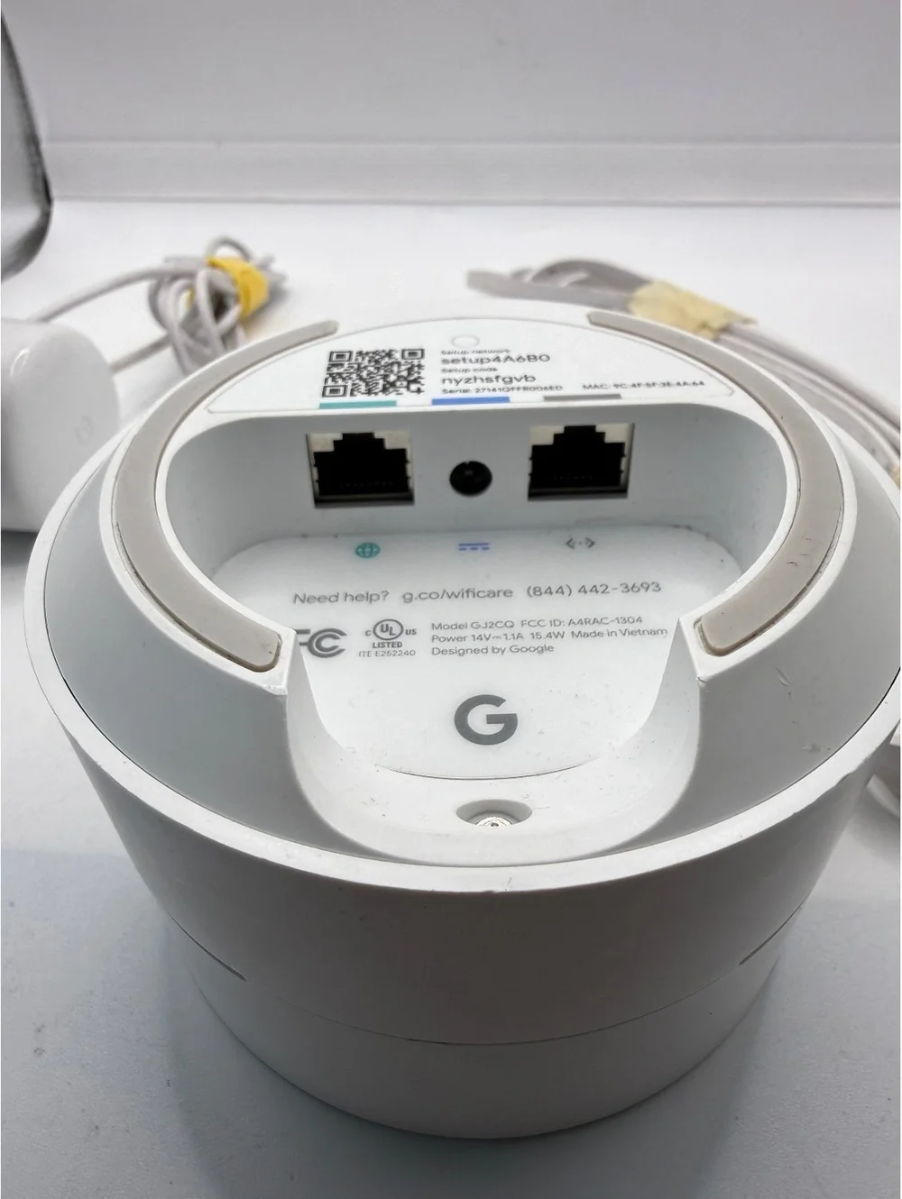 Google gj2cq  Wifi Router with Power Adapter and Ethernet Cable